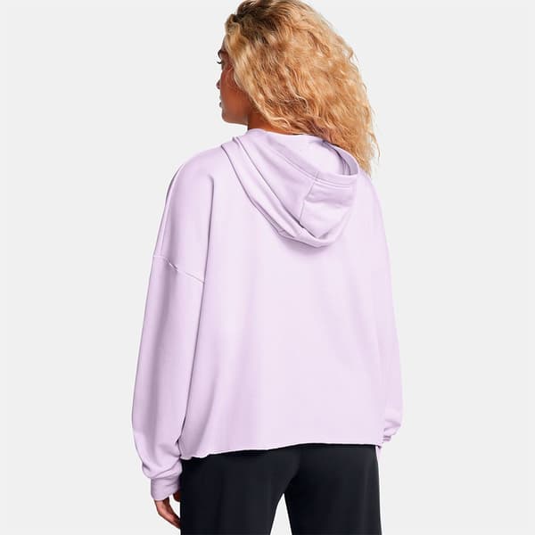 Under Armour Rival Terry Oversized Huvtröja Lila S Kvinna