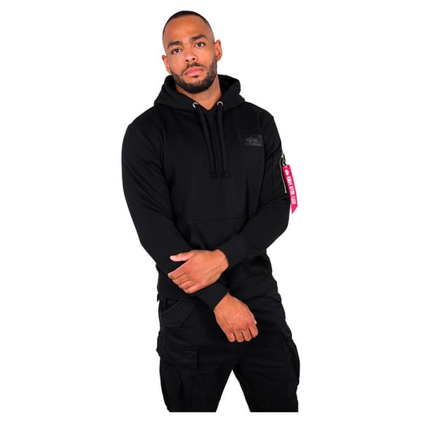 Alpha Industries Back Print Huvtröja Svart M Man