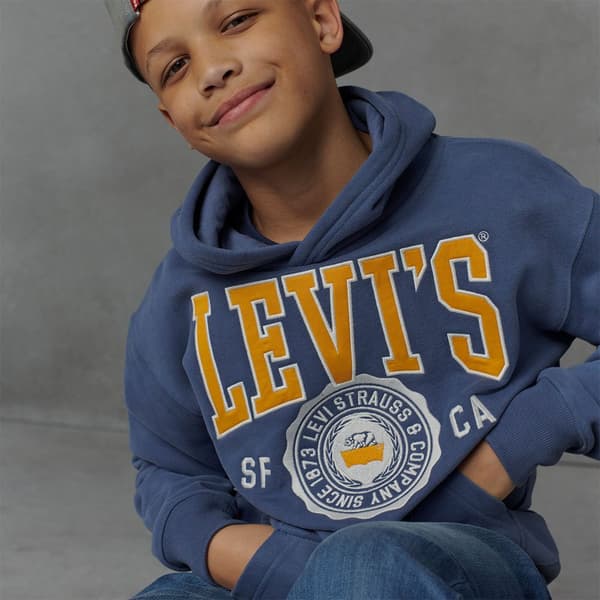 Levi´s ® Kids Sporty Tröja Med Huva Blå 16 Years