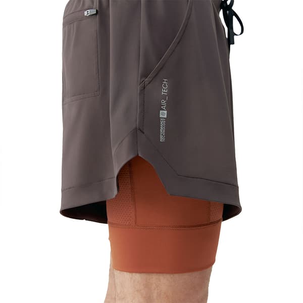 Born Living Yoga Mashu 2-i-1 Shorts Brun XL Mand
