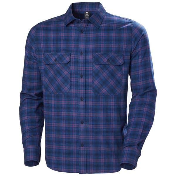 Helly Hansen Lokka Organic Flannel T-paita Sininen L Mies