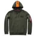 Miniatyrbillede 1 af 2: Alpha Industries Red Stripe Hættetrøje Grøn 2XL Mand