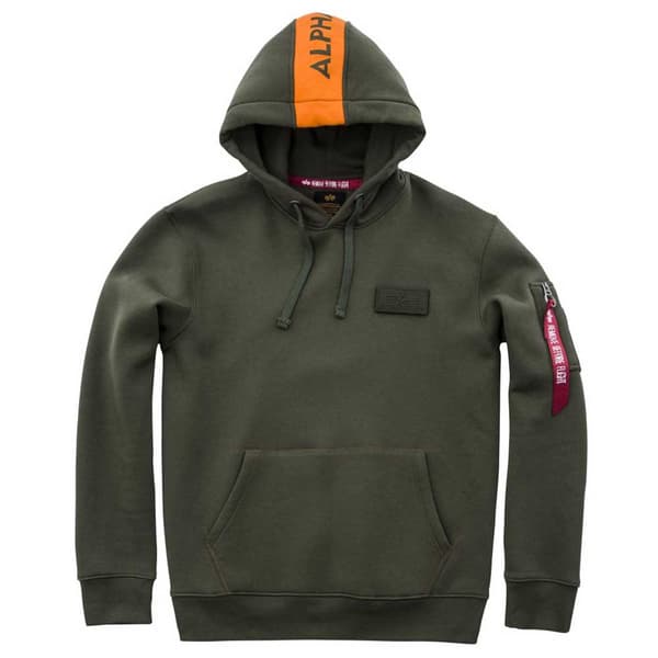 Alpha Industries Red Stripe Hættetrøje Grøn 2XL Mand