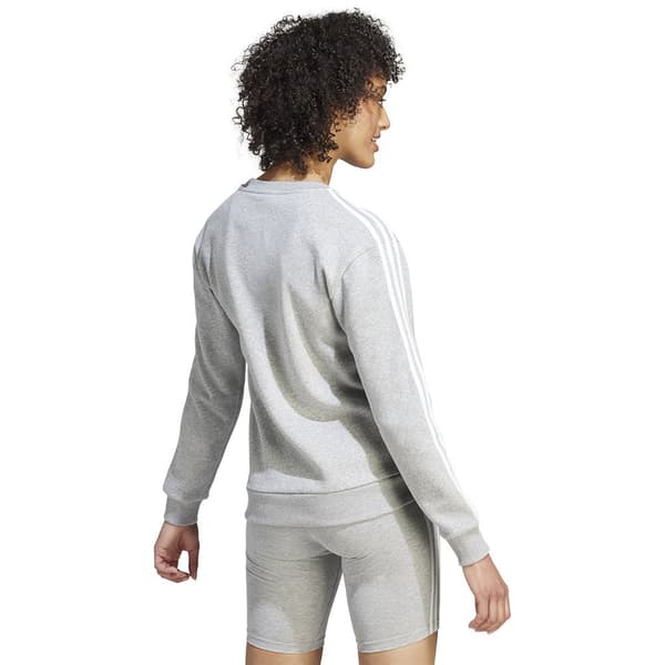 Adidas 3 Stripes Fl Sweatshirt Grå M Kvinde