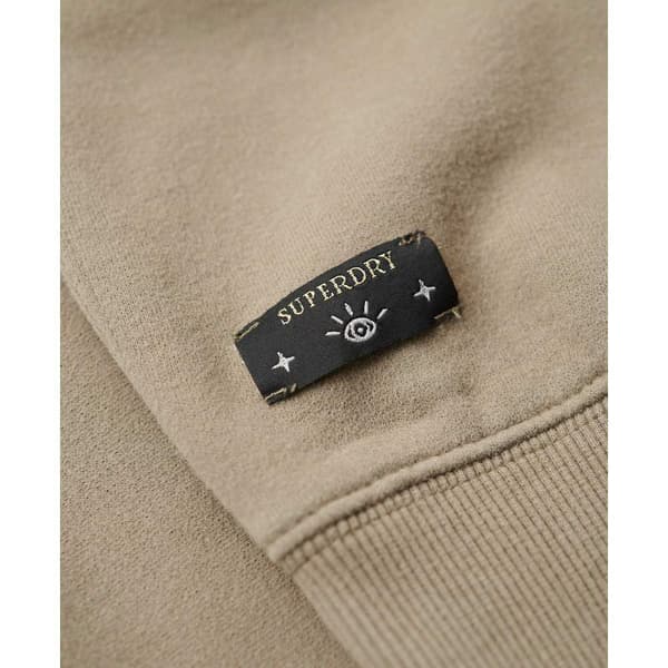 Superdry Suika Embroidered Loose Sweatshirt Beige S Kvinde
