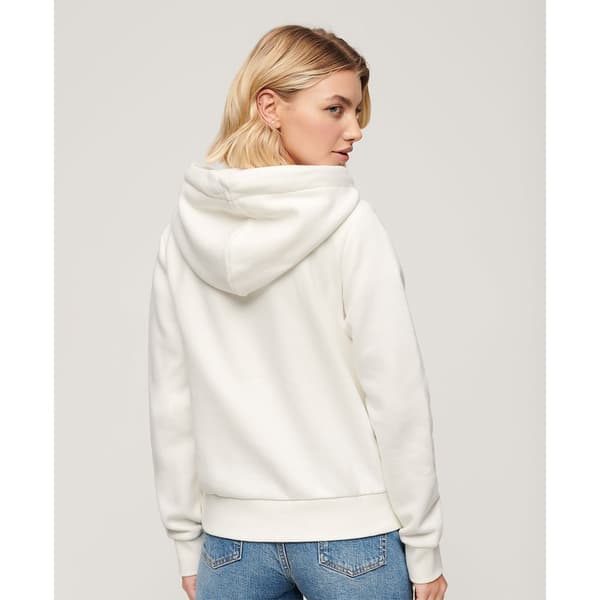 Superdry Retro Glitter Logo Tröja Med Huva Beige XS Kvinna