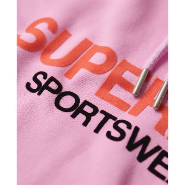 Superdry Sportswear Logo Boxy Tröja Med Huva Rosa M Kvinna