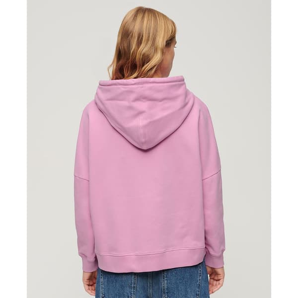 Superdry Sportswear Logo Boxy Tröja Med Huva Rosa M Kvinna