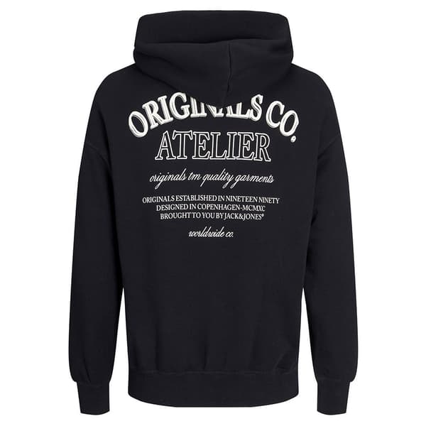 Jack & Jones Santorini Graphic Tröja Med Huva Svart 2XL Man