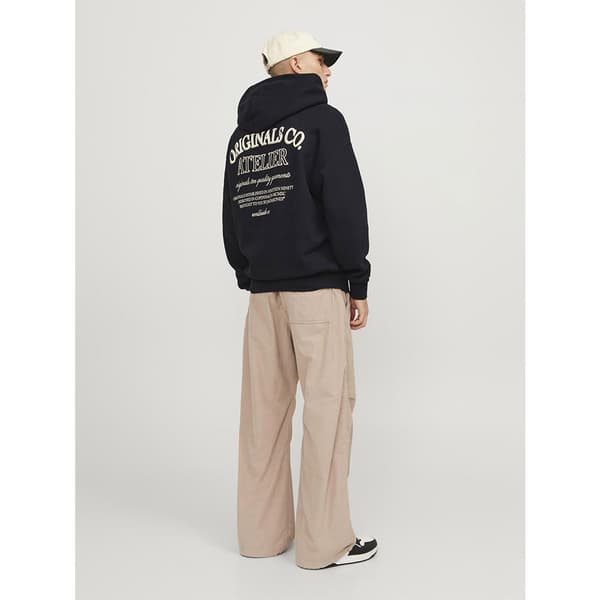 Jack & Jones Santorini Graphic Tröja Med Huva Svart 2XL Man