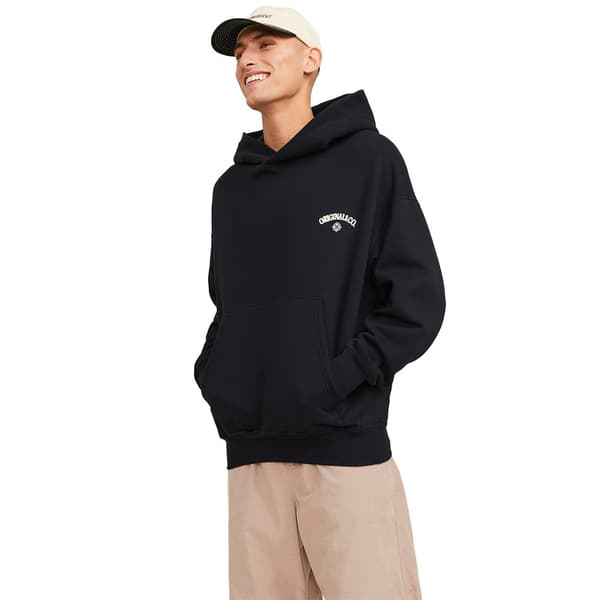 Jack & Jones Santorini Graphic Tröja Med Huva Svart 2XL Man