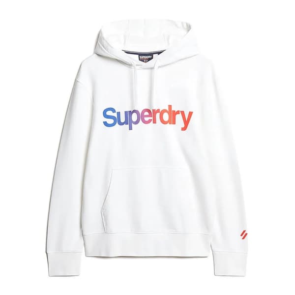 Superdry Core Logo Loose Tröja Med Huva Vit XL Man