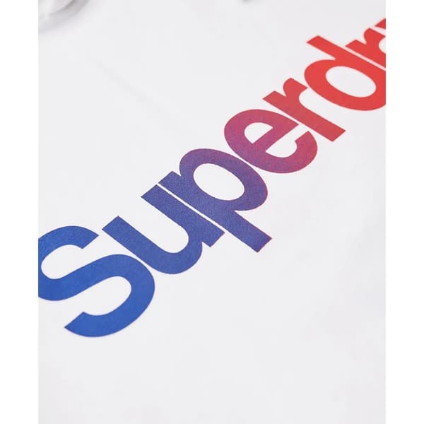 Superdry Core Logo Loose Tröja Med Huva Vit XL Man