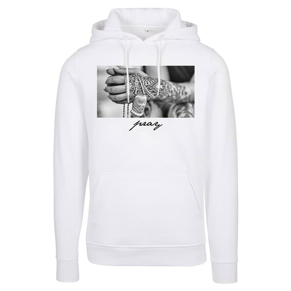 Mister Tee Pray 2.0 Tröja Med Huva Vit 2XL Man