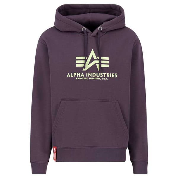 Alpha Industries Basic Tröja Med Huva Lila M Man