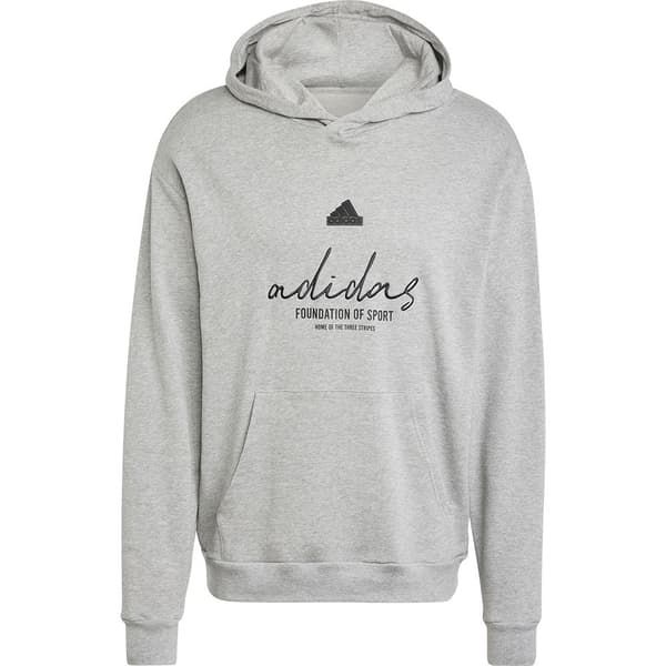 Adidas Brand Love French Terry Tröja Med Huva Grå M / Regular Man