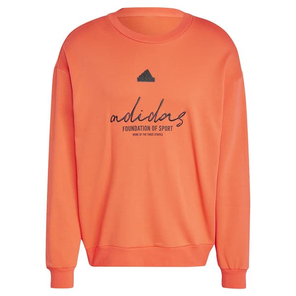 Adidas Brand Love French Terry Sweatshirt Orange L / Regular Mand
