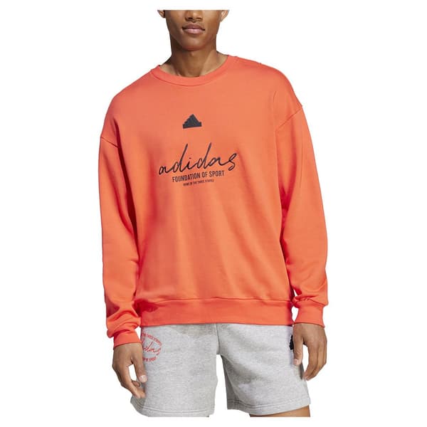 Adidas Brand Love French Terry Sweatshirt Orange L / Regular Mand