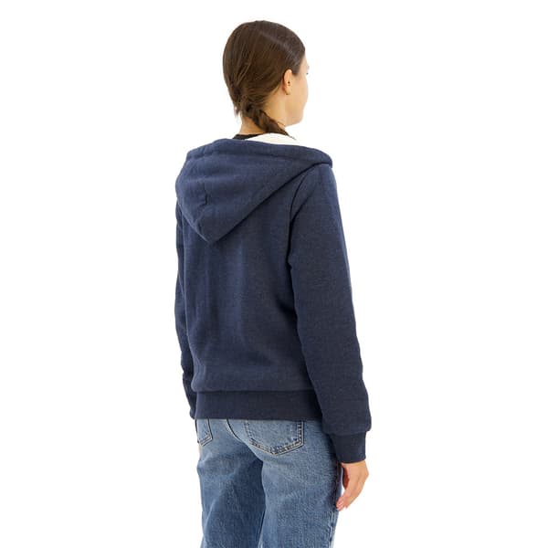 Superdry Essential Borg Lined Sweatshirt Med Dragkedja Blå M Kvinna