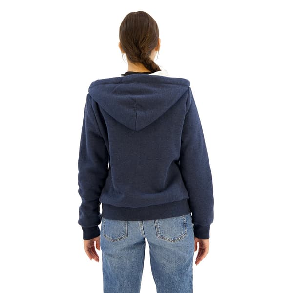 Superdry Essential Borg Lined Sweatshirt Med Dragkedja Blå M Kvinna