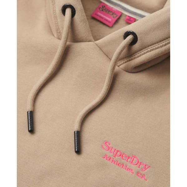 Superdry Essential Logo Huvtröja Beige L Kvinna