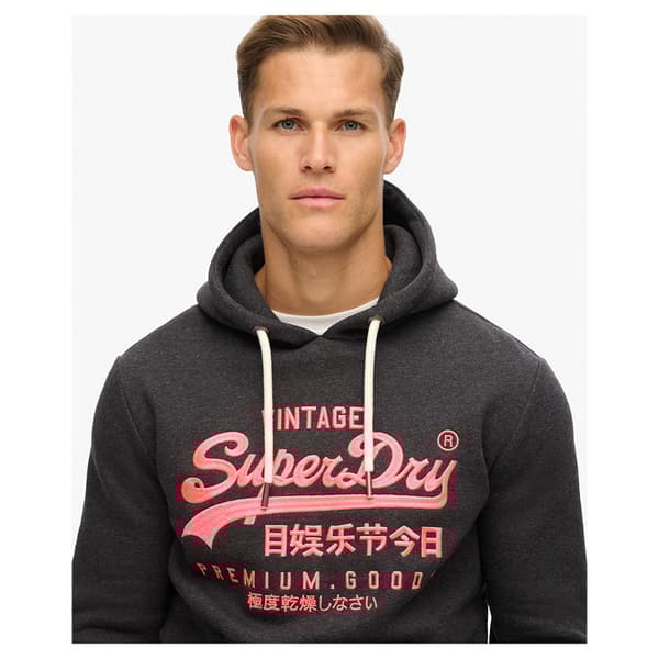 Superdry Neon Vl Graphic Huvtröja Svart XL Man