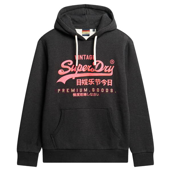 Superdry Neon Vl Graphic Huvtröja Svart XL Man