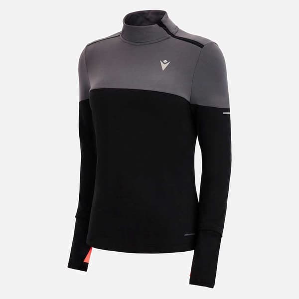 Macron Delia Halv Lynlås Sweatshirt Sort S Kvinde