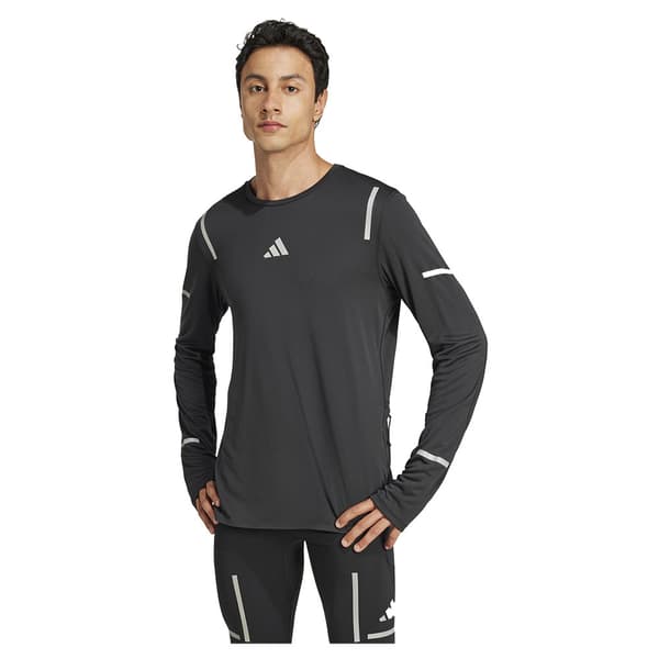 Adidas Ultimate Running Reflective T-shirt Med Lång ärm Svart M Man