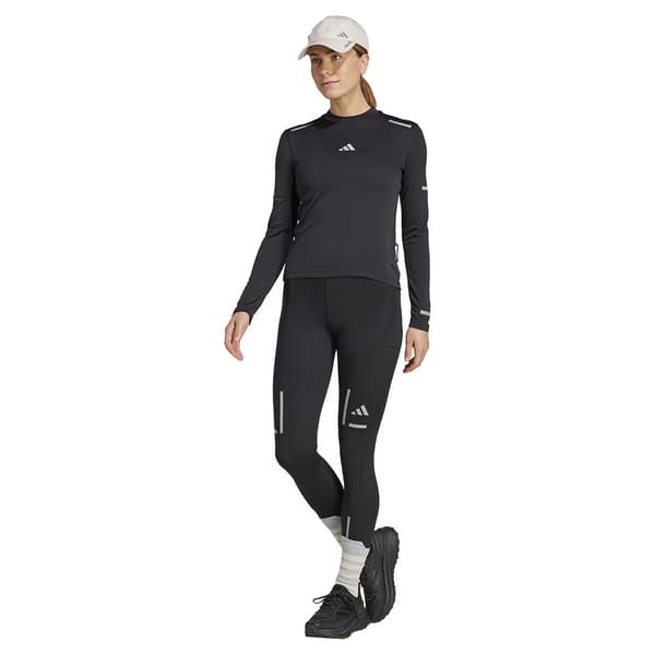Adidas Ultimate Running Reflective T-shirt Med Lång ärm Svart S Kvinna