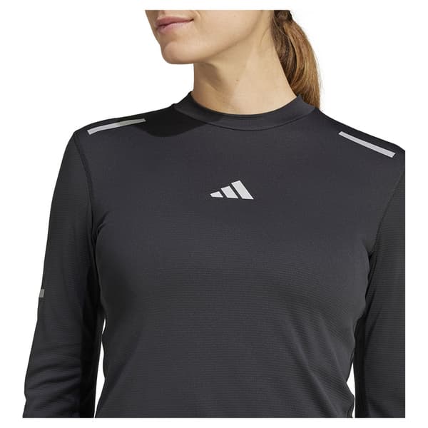 Adidas Ultimate Running Reflective T-shirt Med Lång ärm Svart S Kvinna