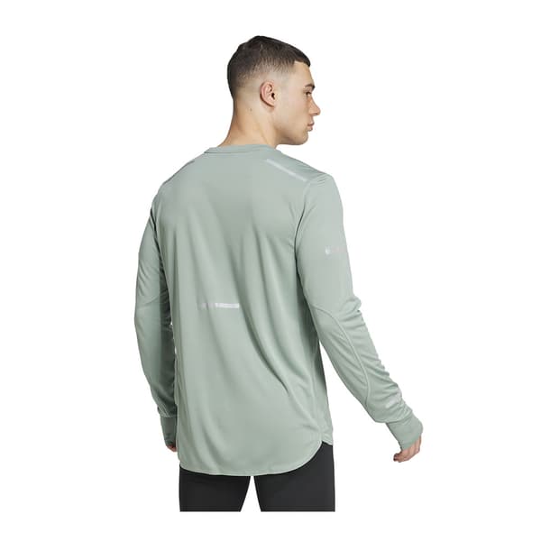 Adidas Ultimate Running Reflective T-shirt Med Lång ärm Grönt XL Man