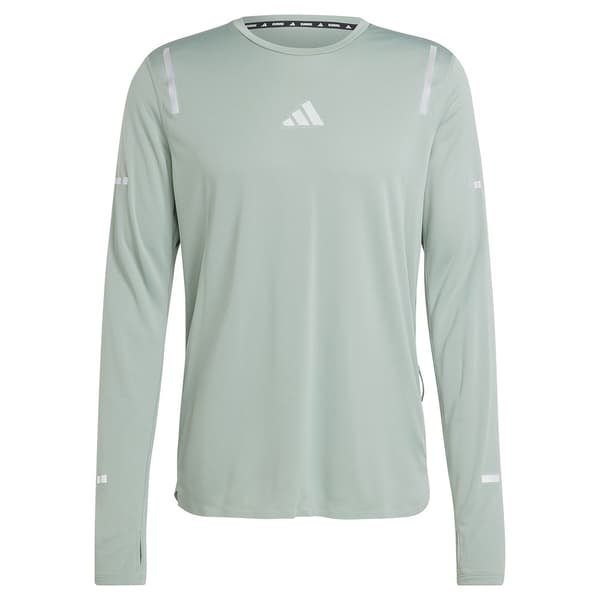 Adidas Ultimate Running Reflective T-shirt Med Lång ärm Grönt M Man