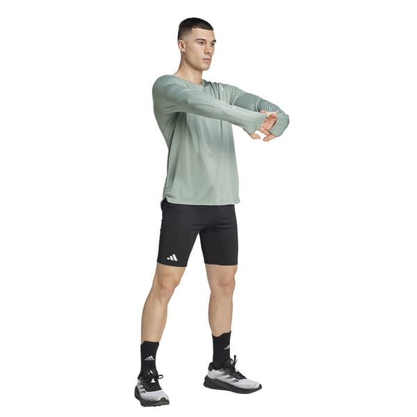 Adidas Ultimate Running Reflective T-shirt Med Lång ärm Grönt M Man