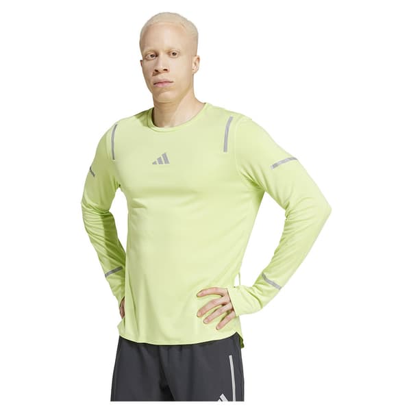 Adidas Ultimate Running Reflective Pitkähihainen T-paita Keltainen S Mies
