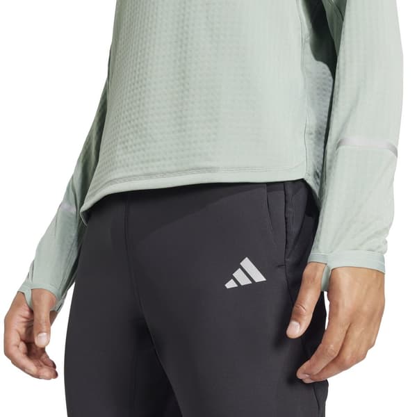 Adidas Ultimate Hi Vis Reflective Halv Lynlås Sweatshirt Grøn L Mand