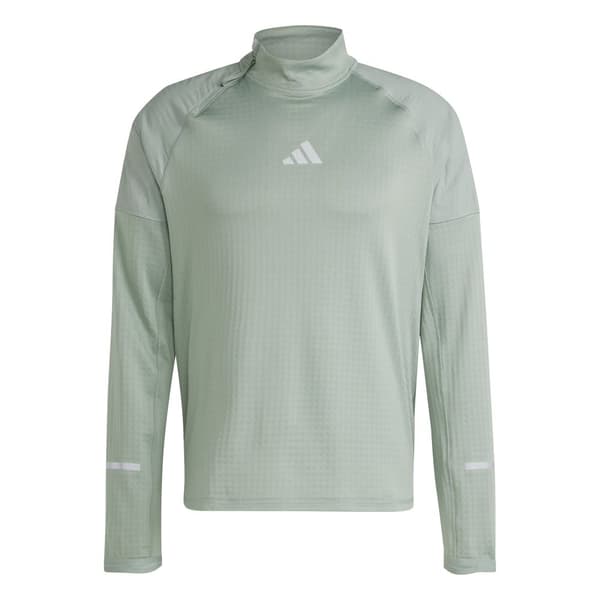 Adidas Ultimate Hi Vis Reflective Halv Lynlås Sweatshirt Grøn L Mand