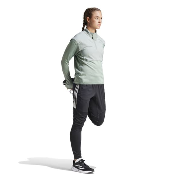 Adidas Ultimate Hi Vis Reflective Halv Lynlås Sweatshirt Grøn L Kvinde
