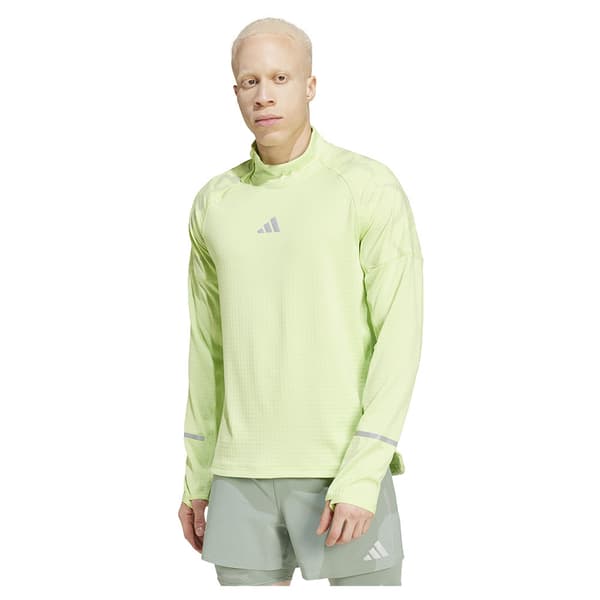 Adidas Ultimate Hi Vis Reflective Halv Lynlås Sweatshirt Gul L Mand