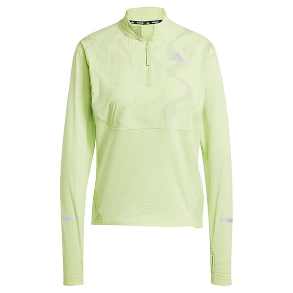 Adidas Ultimate Hi Vis Reflective Tröja Med Halv Dragkedja Gul L Kvinna
