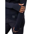 Miniatyrbillede 7 af 8: Jack Wolfskin Bike Commute Halv Lynlås Sweatshirt Blå S Kvinde