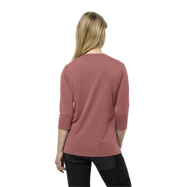 Jack Wolfskin Crosstrail T-shirt Med 3/4 ärm Röd XS Kvinna