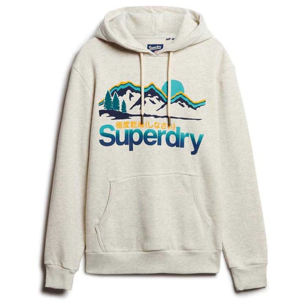 Superdry Cl Great Outdoors Graphic Hættetrøje Beige XL Mand