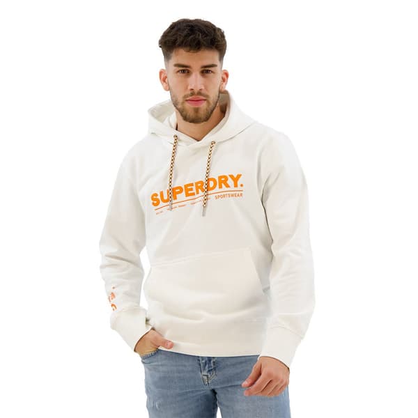 Superdry Utility Sport Logo Loose Tröja Med Huva Vit 2XL Man