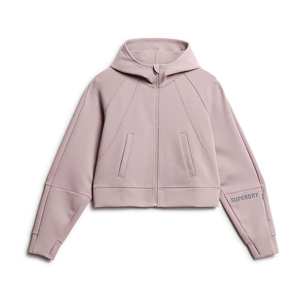 Superdry Sport Tech Relaxed Kokovetoketjullinen Collegepaita Pinkki S Nainen