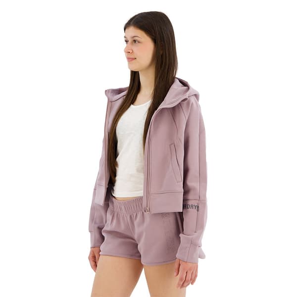 Superdry Sport Tech Relaxed Kokovetoketjullinen Collegepaita Pinkki S Nainen