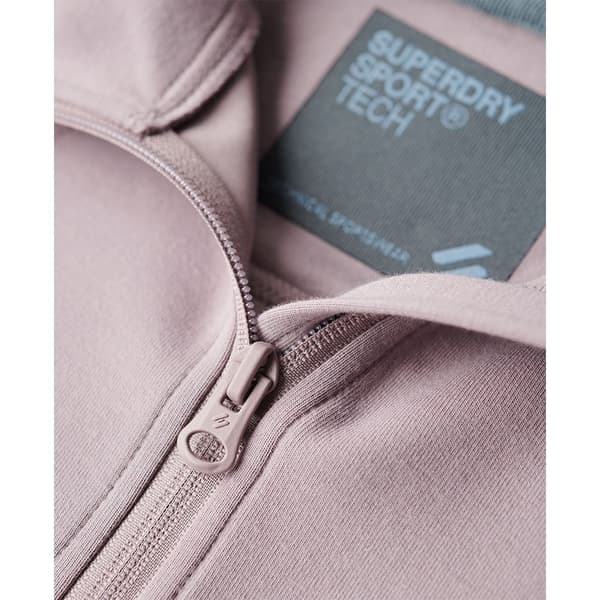 Superdry Sport Tech Relaxed Kokovetoketjullinen Collegepaita Pinkki S Nainen