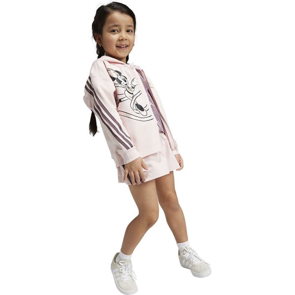 Adidas Disney Minnie&daisy Sweatshirt Med Lynlås Rosa 6-7 Years Pige