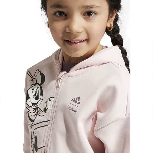 Adidas Disney Minnie&daisy Sweatshirt Med Lynlås Rosa 6-7 Years Pige