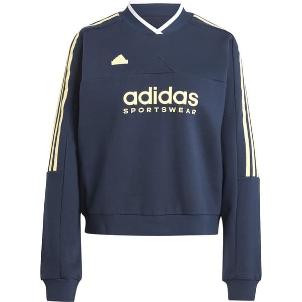 Adidas Tiro Cut 3 Stripes Fleece Huppari Sininen L / Regular Nainen
